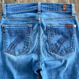 7 For All Man Kind Dojo size 24. inseam 31” light denim. Trouser